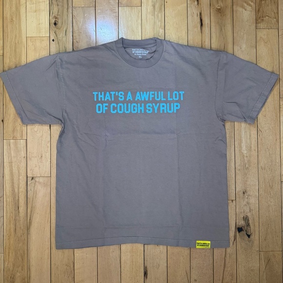 That's A Awful lot of Cough Syrup Grey & Blue Tee-shirt  size XL - Picture 1 of 6
